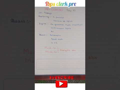 ibps clerk pre to-do list | day-27 | daily target 🎯 |today's tasks 📚 | banking | बैंकिंग | #shorts