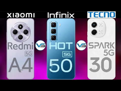 Redmi A4 5G VS Infinix Hot 50 5G VS Tecno Spark 30 5G