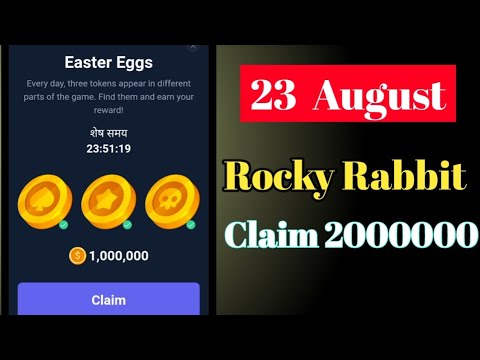 Rocky Rabbit Easter Egg 23 August | Rocky Rabbit Easter Egg Daily combo  | Today Easter egg