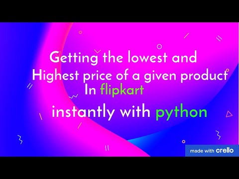 How to find the minimum and maximum prices of the given product without using any App (python)