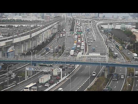 【LIVE】首都高 高速湾岸線 葛西付近・有明方向 ライブカメラ/Tokyo highway Live Camera 2024/12/19 18:00～