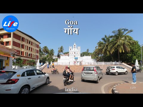 Goa - Altinho, Panaji - Afternoon Drive - INDIA 4K