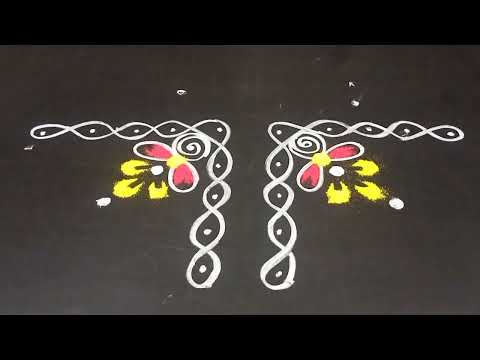 Dhanurmasam vaakillu,Sankranti vaakillu🌷🌷🌷Side borders for rangoli,Rangoli kolam.