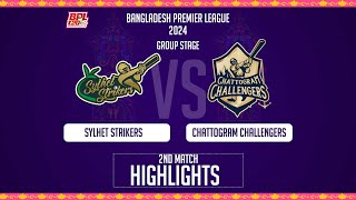 Chattogram Challengers vs Sylhet Strikers | 2nd Match | Highlights | Season 10 | BPL 2024