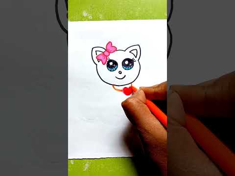 excellent lovely cat drawing / how to draw #viralshorts #shorts #cat #drawing  #easyartwithbiplab