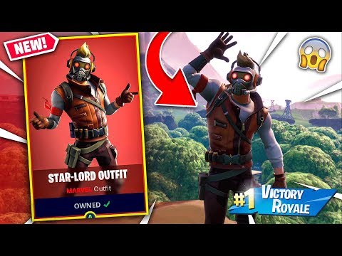 The *NEW* FORTNITE x MARVEL STAR LORD OUTFIT GAMEPLAY!! (AVENGERS)