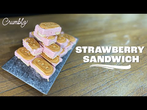 How to make creamy and crunchy strawberry sandwich | Easy Dessert Recipe