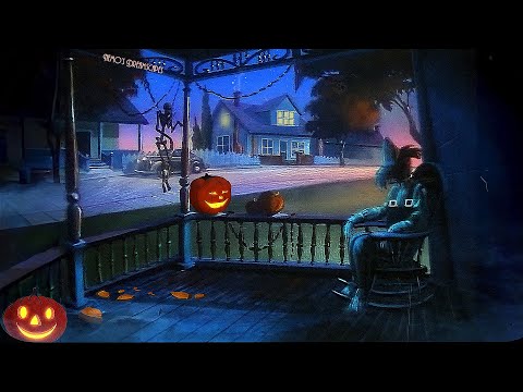 1950s Trick or Treat 🎃 Sitting on a porch on Halloween night w/ Oldies music playing in another room