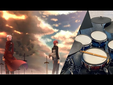 Aimer - Brave Shine (rogue de bleu live ver) | Fate/stay night (UBW) | Drum Cover (with lyrics)