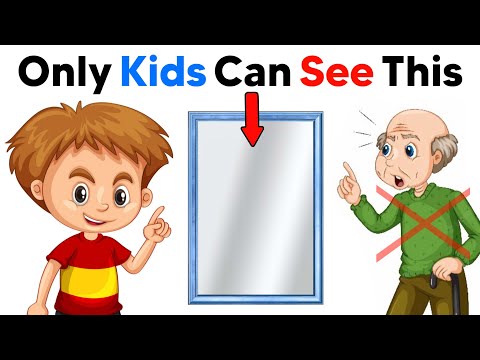 Only kids can see something in this mirror...