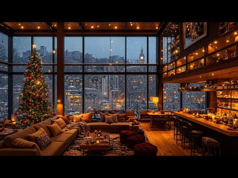 Smooth Christmas Jazz Instrumental Music at Cozy Coffee Shop Ambience 🎄 Christmas Jazz Music 2025