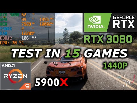 RTX 3080 + Ryzen 9 5900X | Test in 15 Games | ULTRA 1440p