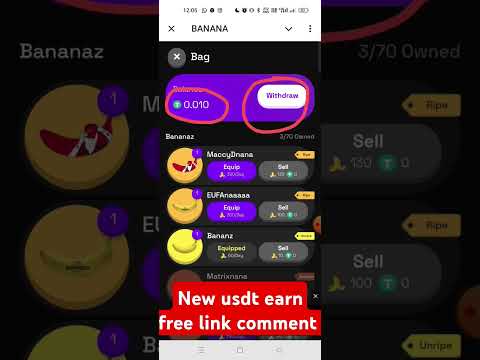 banana free usdt earn #banana #shortvideos #shorts #viralshort #viral