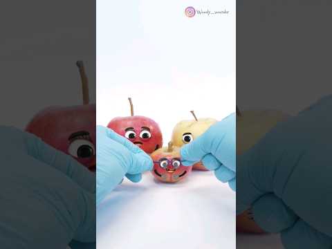 Apple C-Section - THE END MADE ME CRY😭❤️ #blind #baby #fruitsurgery