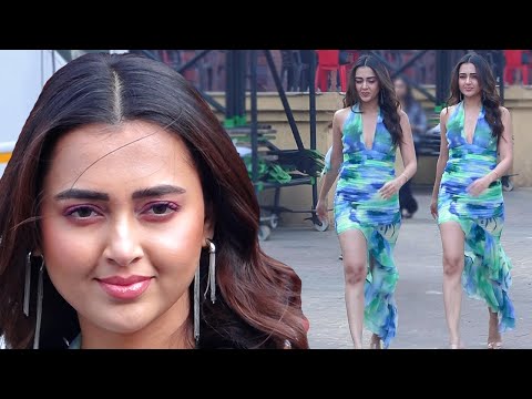 Tejasswi Prakash Looking Gorgeous In Floral Dress Arrive At Celebrity MasterChef Sets