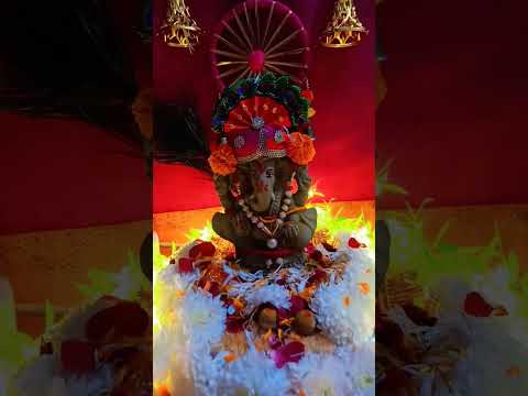 Ganesh Ji Pooja 🏡 || Ghar mey Pooja || #ganesh #bappa #bappamajhal #ytshorts #shorts