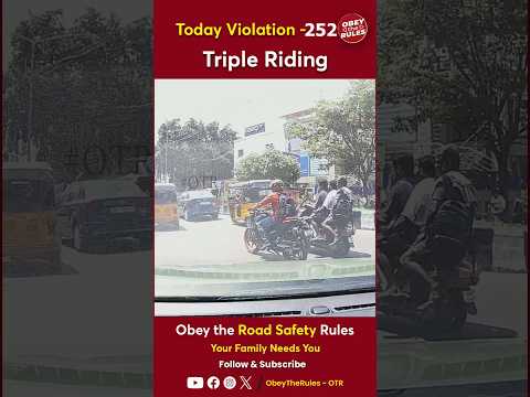 TODAY VIOLATION -252 Triple Riding #otr #obeytherules #chennaitrafficpolice