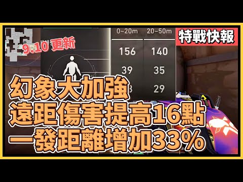 幻象巨大加強：遠距傷害提高16點、一發距離增加33%！新護甲價格650的作用？狂弒增強、鬼魅削弱！9.10版本更新｜特戰英豪｜特戰快報｜特戰更新