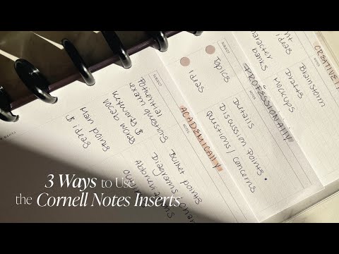 3 Ways to Use the Cornell Notes Inserts | Cloth & Paper