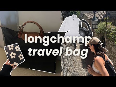 Longchamp Le Pliage Travel Bag Review 👜 10 Must-have Flight Essentials! 🎧