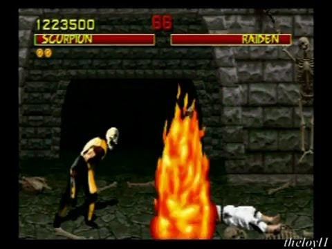 Mortal Kombat - (Scorpion) Final Boss Battles vs. Goro, Shang Tsung & finale