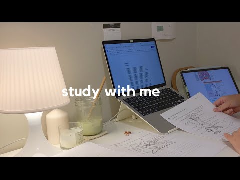 study with me | soft piano music