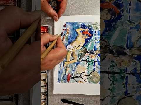 A Master Study of Gauguin's Watercolor "the Queen"