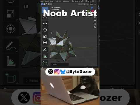 Noob vs Pro artist: Extruding Faces #blendertutorial #blender #blendercommunity #blender3d #b3d