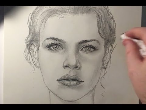 HOW TO DRAW a face starting by drawing only ONE EYE.