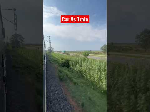 Car Vs Train Speed 🚘 🚊#viral #ytshort #trending #train #shortsfeed