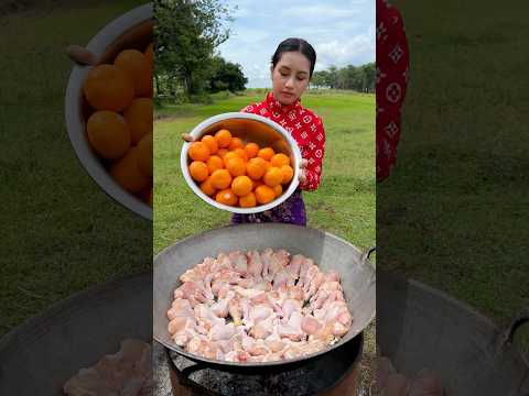 Chicken leg crispy with orang salad cook recipe #shortvideo #shorts #cooking #recipe #food