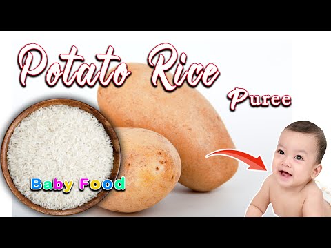 Potato Rice Puree For 6months old Babies|| Quick Weight gain Baby food|| Baby Puree Recipe 7+ months