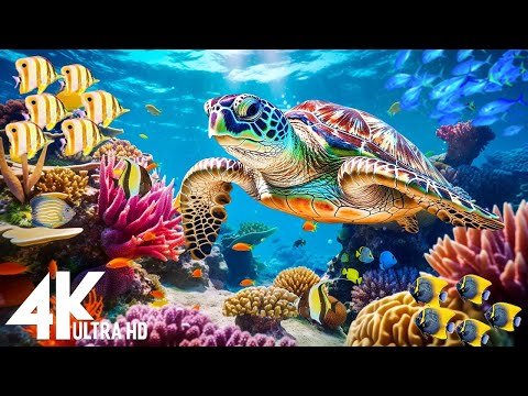 Under Red Sea 4K -Beautiful Coral Reef Fish in Aquarium, Sea Animals for Relaxation,4K Video UHD #12