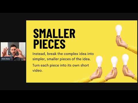 Break complex ideas into shorter videos