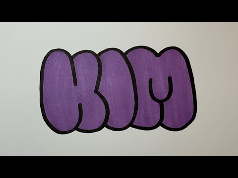 HOW TO DRAW BUBBLE LETTERS •KIM• 🖼🤩 #art