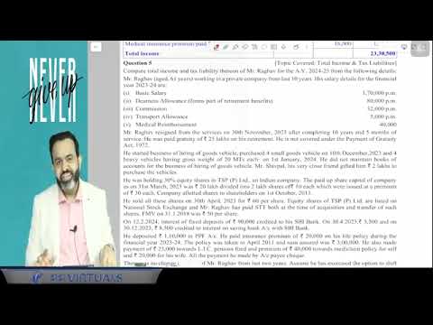 01. CA Inter Direct Tax | Super 30 Questions | JAN 25 | CA Bhanwar Borana