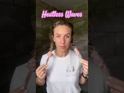 Trying out viral TikTok heatless method for beachy waves✨ #shorts #heatlesswaves