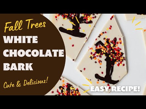 EASY FALL BARK RECIPE – WHITE CHOCOLATE AUTUMN TREES | 3 Ingredient Recipe!