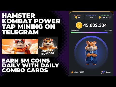 Hamster Kombat Power Tap Mining on Telegram | Get Free Hamster Combo Cards Worth 5M Coins Daily