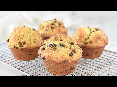 Bakery Style Chocolate Chip Muffins that will have you craving more!