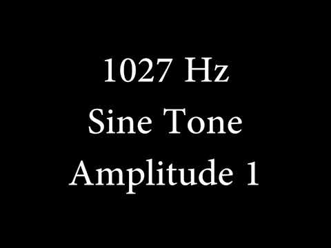 1027 Hz Sine Tone Amplitude 1