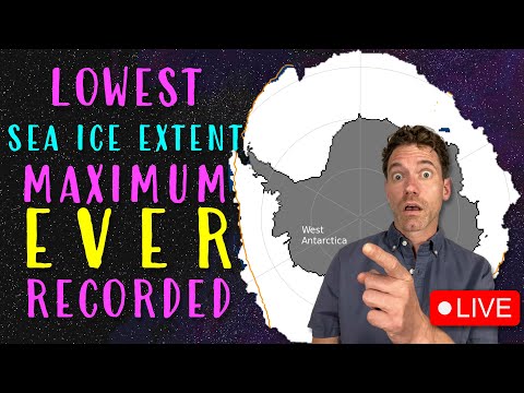 Lowest Antarctic Sea Ice Extent Maximum EVER recorded (LIVE)