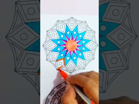 colouring mandal art.. #mandalaart #mandalarts #shortsfeed #shortvideo #youtubeshorts #shorts