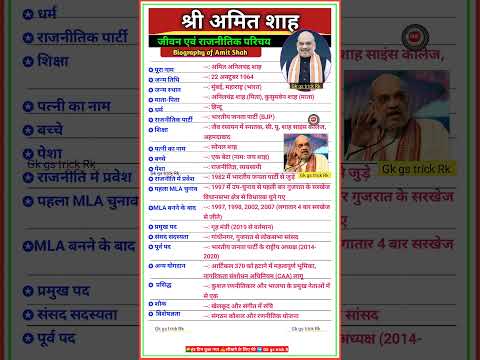 अमित शाह का जीवन परिचय || Biography Of Amit Shah #biography #story #homeminister #shorts