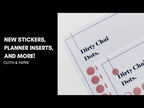 NEW RELEASES! DASHBOARDS, INSERTS, STICKERS AND MORE | Cloth & Paper