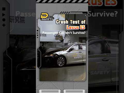 40% offset Crash Test Lexus ES, passenger couldn't survive?  #crashtest #safetyfirst #lexus