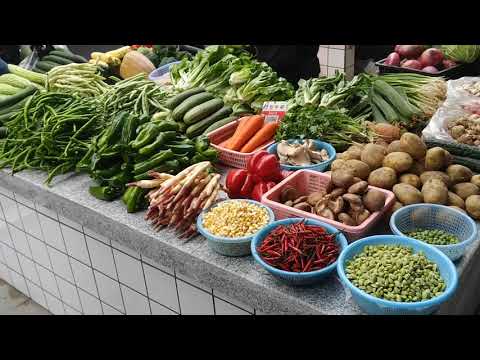 Fruit & Vegetable Market Newly Renovated Dongpo District Meishan Sichuan