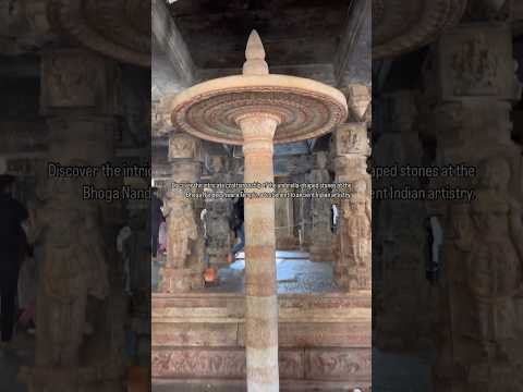 The Intricately Carved Umbrella-Shaped Stones of Bhoga Nandeeshwara Temple #nirvikalpayatra #shorts