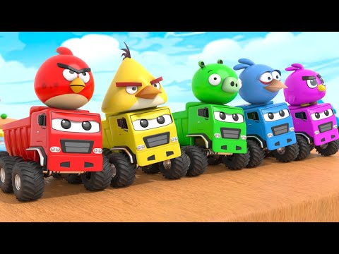 Let's Fun with Angry Birds & Big Trucks - Cartoon for kids