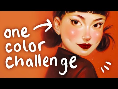 DRAWING CHALLENGE | USING ONLY ONE COLOR